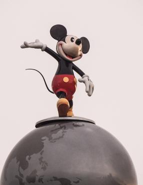 This famous mouse is constructed of metal and acts as the strike termination device atop this attraction.